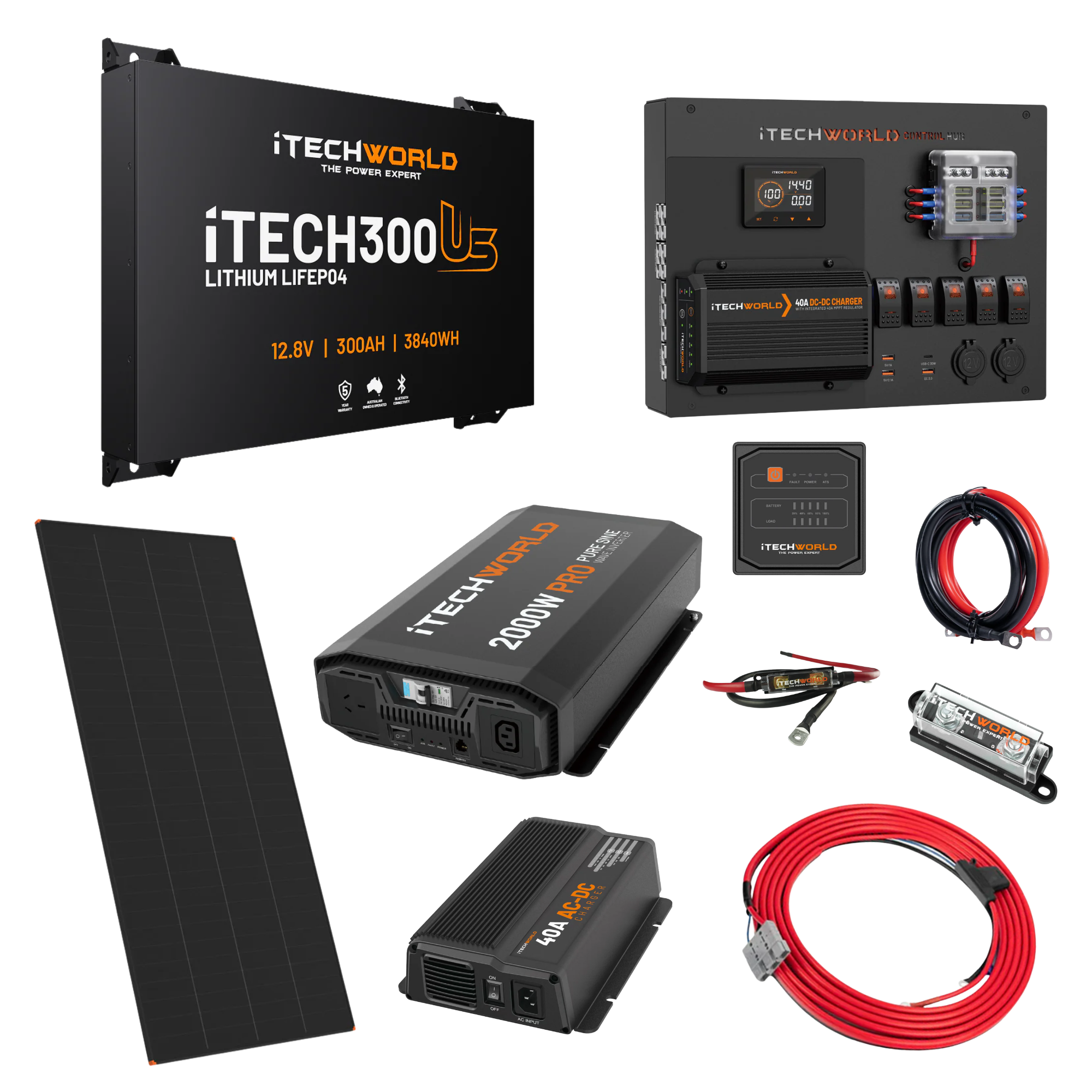 iTechworld | Expansion Ultra Slimline Canopy Dual Battery Kit | 300Ah Lithium - iTechworld