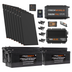 The iTechworld Off Grid System 10.24kWh kit includes eight solar panels, two large lithium batteries, pure sine wave inverter, charger, digital controller, cables, connectors, and accessories—ideal for your 12V build.