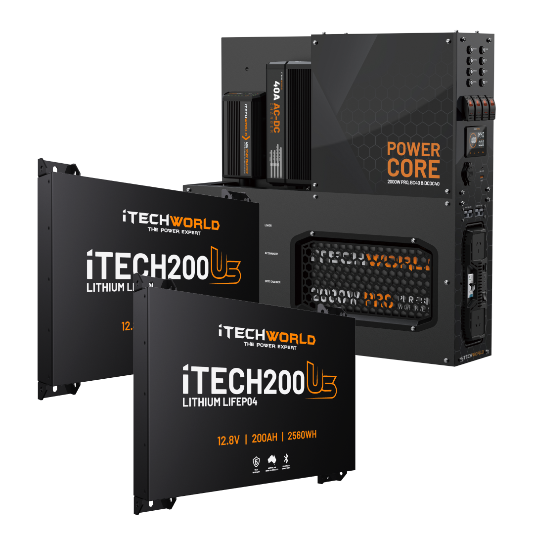iTechworld | 400Ah Ultra Slim Power Core System | 2x iTECH200US - iTechworld