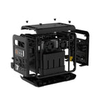 A black iTechworld PS1200 Portable Lithium Power Station (1200W, 85Ah) with its casing partially removed, displaying internal components such as fans, control panels, robust LiFePO4 battery packs, a pure sine wave inverter, and Bluetooth connectivity.