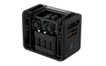 The iTechworld PS1200 Portable Lithium Power Station (1200W 80Ah) features a bold black design with a transparent casing that displays its internal LiFePO4 batteries, circuit boards, cooling fans, and a digital display for real-time power information. This innovative unit includes a pure sine wave inverter for reliable and efficient energy output, plus Bluetooth connectivity for added convenience.