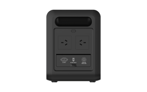 The iTechworld PS1200 1200W 80Ah Portable Lithium Power Station with Bluetooth is a black power station equipped with a durable LiFePO4 battery. It features two universal power outlets, a USB port, DC input, an overload protection switch on the front panel, and a pure sine wave inverter for safe and stable power delivery.