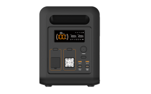 Here’s a rewritten sentence using the product data you provided: The iTechworld PS1200 Portable Lithium Power Station (1200W, 80Ah) features a black design with a convenient top handle, digital display showing battery percentage and other details in orange LED text, two outlet ports, USB ports, and easy-to-use buttons. Powered by a reliable LiFePO4 battery for extended life and enhanced safety, this power station is equipped with Bluetooth connectivity and a pure sine wave inverter to safely run sensitive