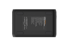 The iTechworld 1200W 80Ah PS1200 Portable Lithium Power Station with Bluetooth is shown in a black rectangular design, photographed from the bottom. It features four rubber feet and a central label displaying technical information, warnings, and certification symbols, all set against a white background.