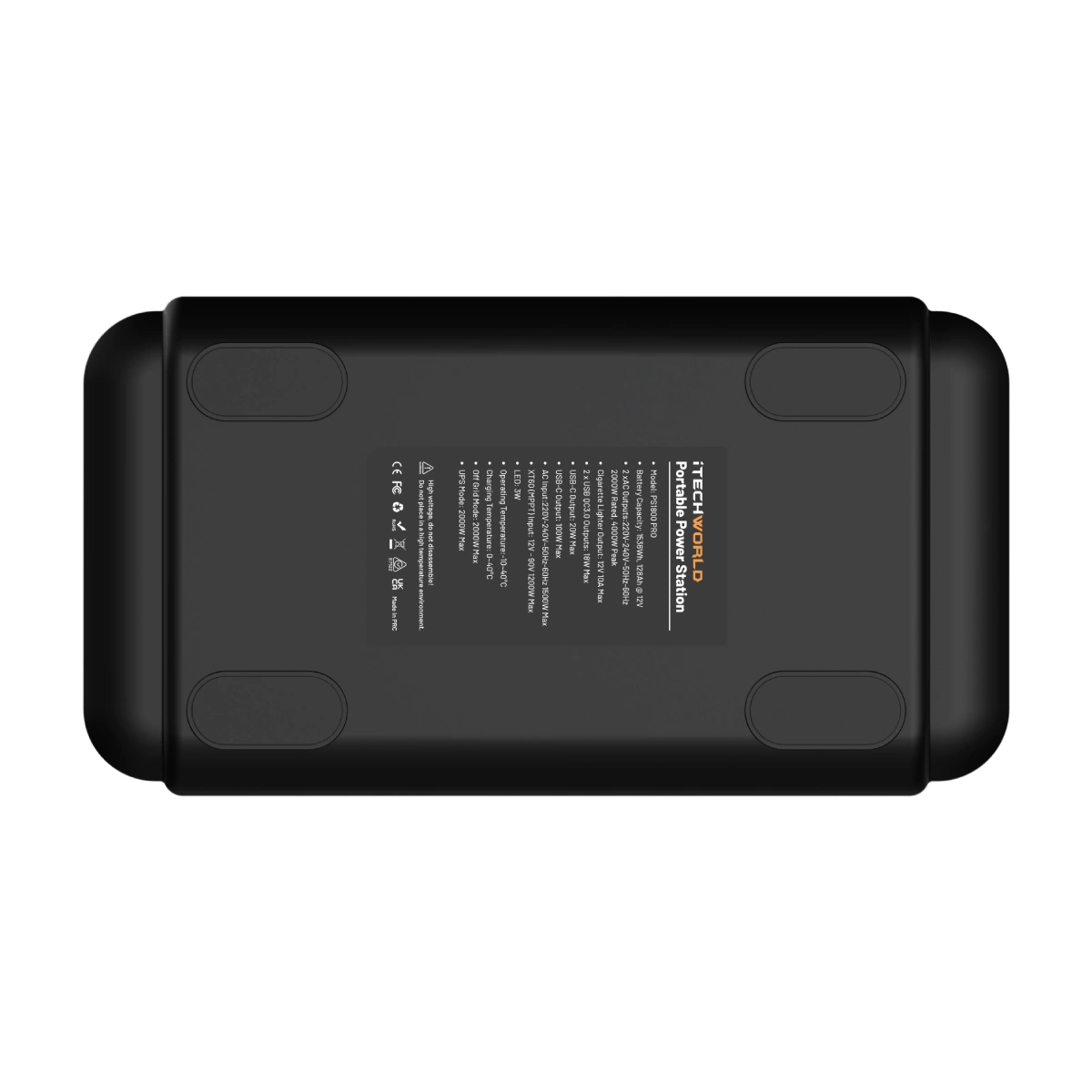 PS1800 PRO | Portable Lithium Power Station with Bluetooth | 2000W 120Ah - iTechworld