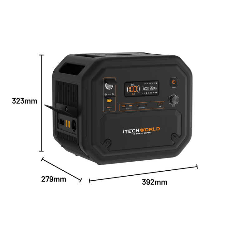 PS2800 PRO | Portable Lithium Power Station with Bluetooth | 2800W 180AH - iTechworld