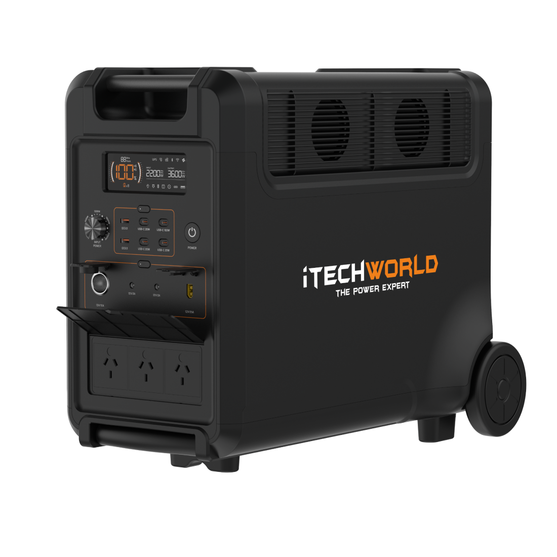 PS3600 PRO | Portable Lithium Power Station with Bluetooth | 3600W 300Ah - iTechworld