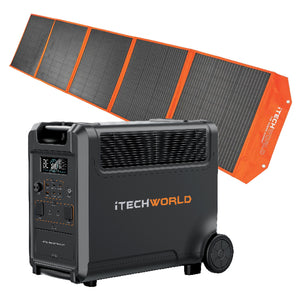 Ultimate Solar Generator Kit - PS3600 Power Station & Solar Blanket with Raptor Skin - iTechworld