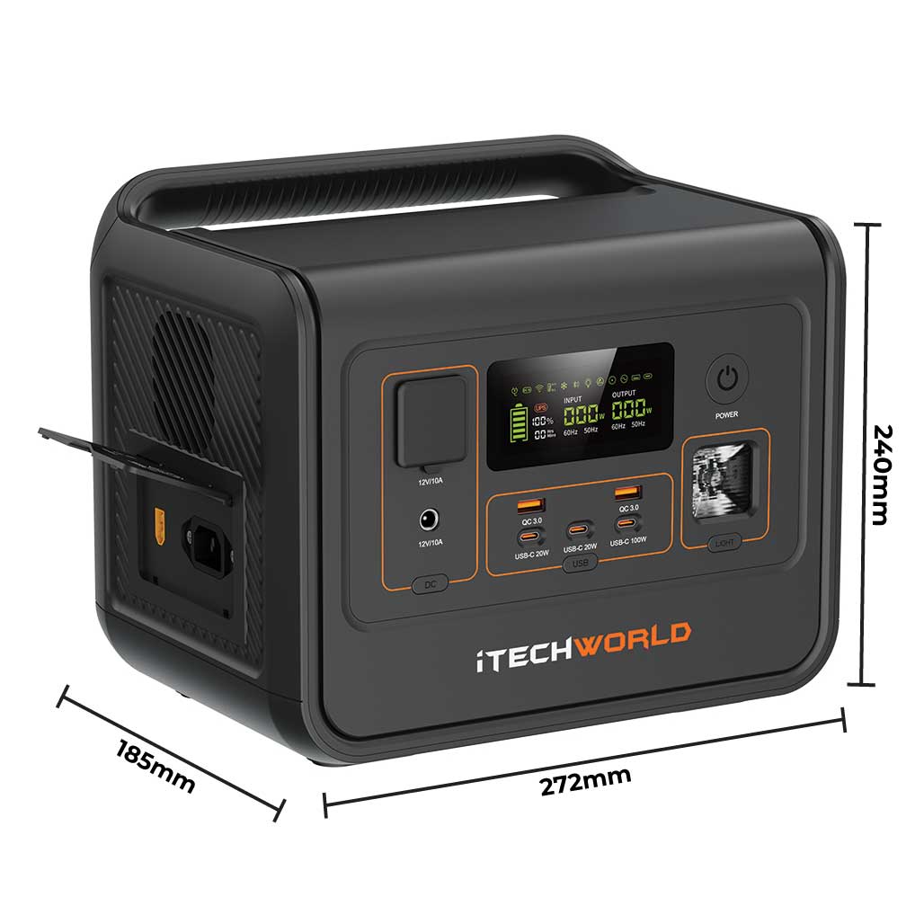 PS800 Portable Lithium Power Station 800W 40Ah - iTechworld