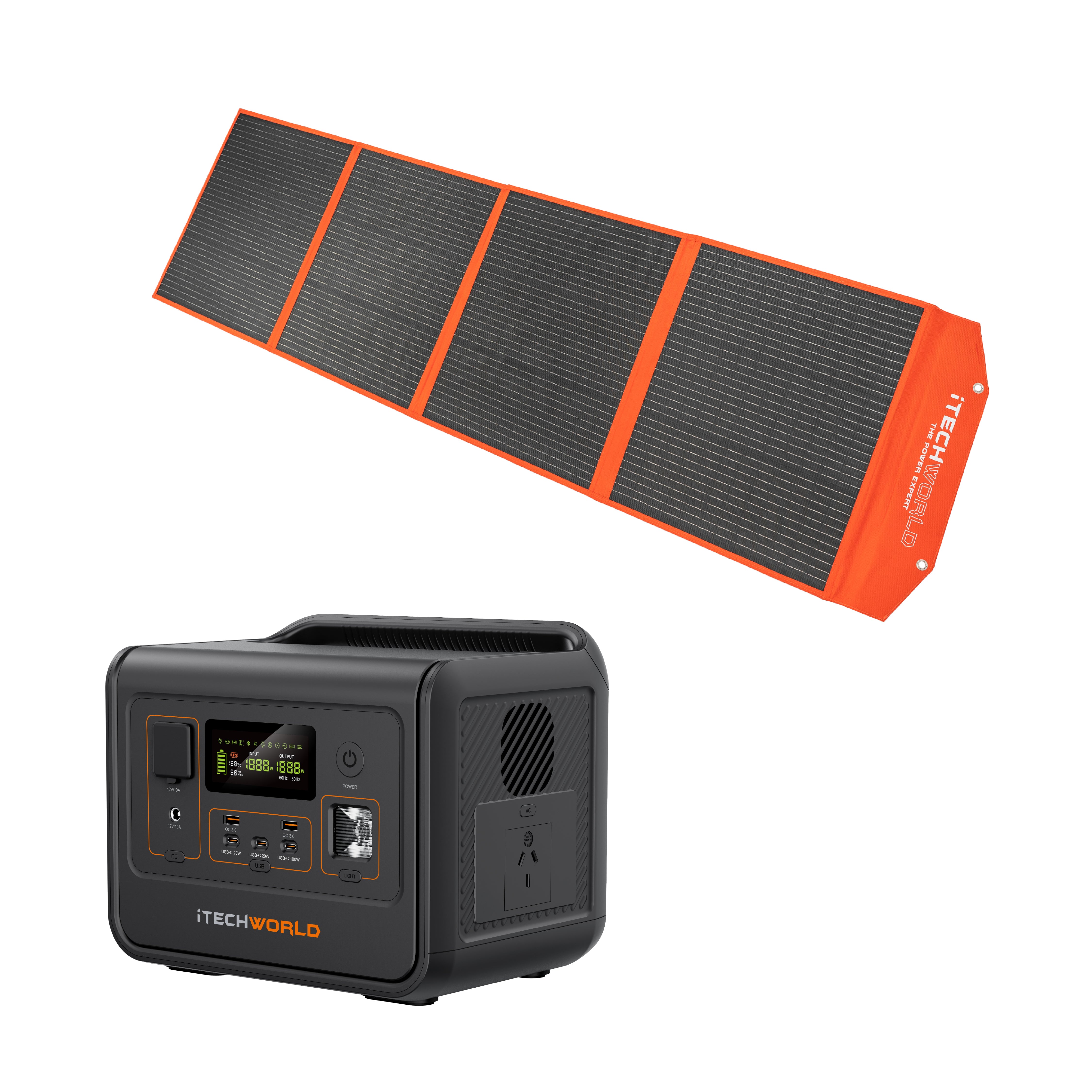 Deluxe Solar Generator Kit - PS800 and 200W Solar Blanket - iTechworld