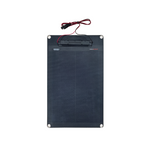 The iTechworld Solar Panel Trickle Charger 15W is a rectangular black panel with four corner mounting holes and red/black wires at the top, perfect for 12V/24V battery maintenance, shown on a white background.