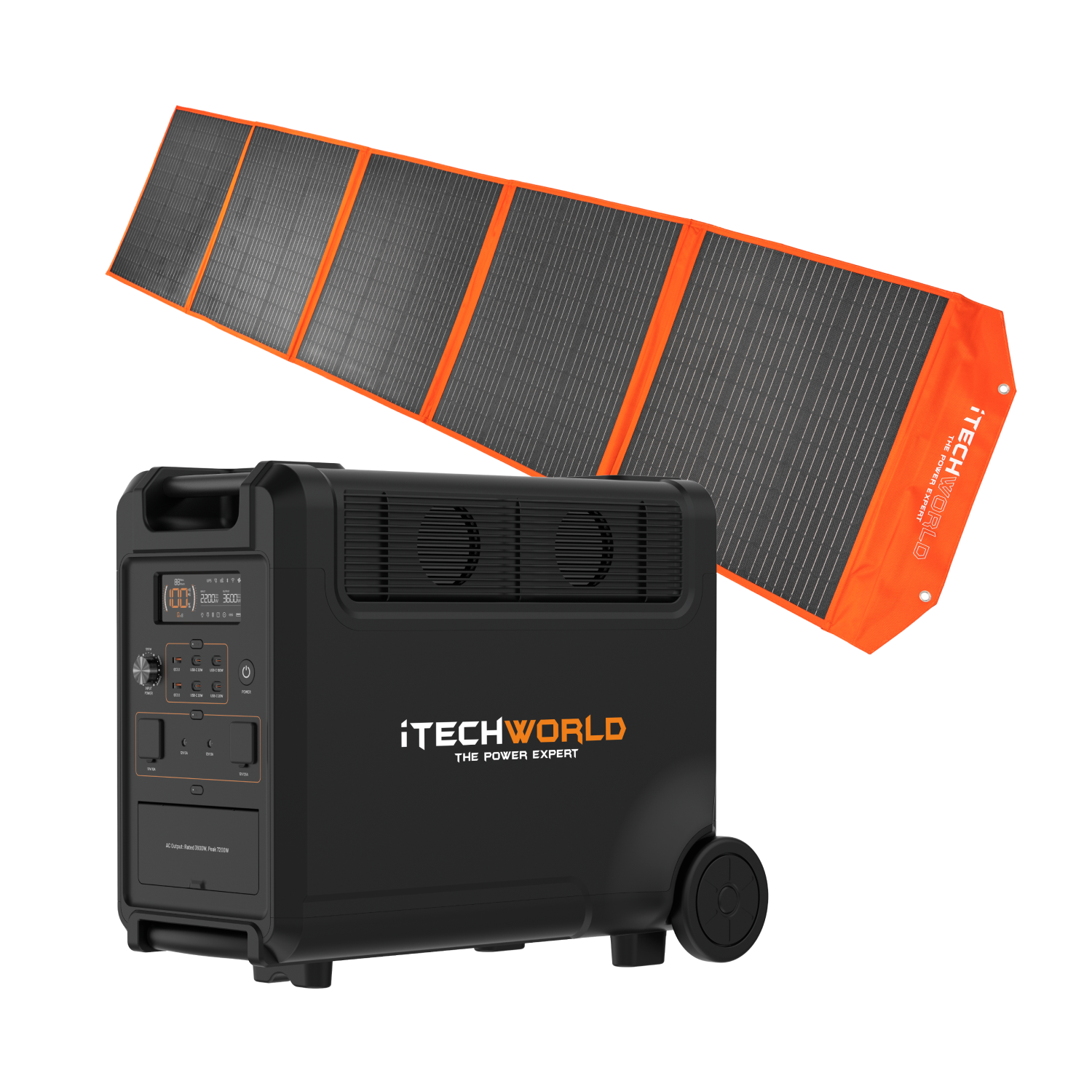 Ultimate Solar Generator Kit - PS3600 Power Station & Solar Blanket with Raptor Skin - iTechworld