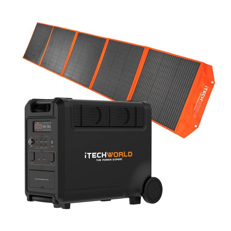 Ultimate Solar Generator Kit - PS3600 Power Station & Solar Blanket with Raptor Skin - iTechworld