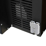 Close-up of a black iTechworld-branded metal enclosure with ventilation slits and a white connector, designed for reliable use with the iFROST | Drawer Fridge Freezer | 31L in 4WD setups.