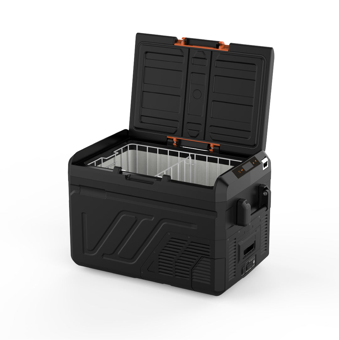 iFrost 40L fridge freezer with lid open