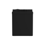 The iTechworld iTECH100 Deep Cycle LiFePO4 100Ah lithium battery features a black rectangular design with visible terminal and top details, shown upright against a white background—ideal for Battery Management System compatibility.