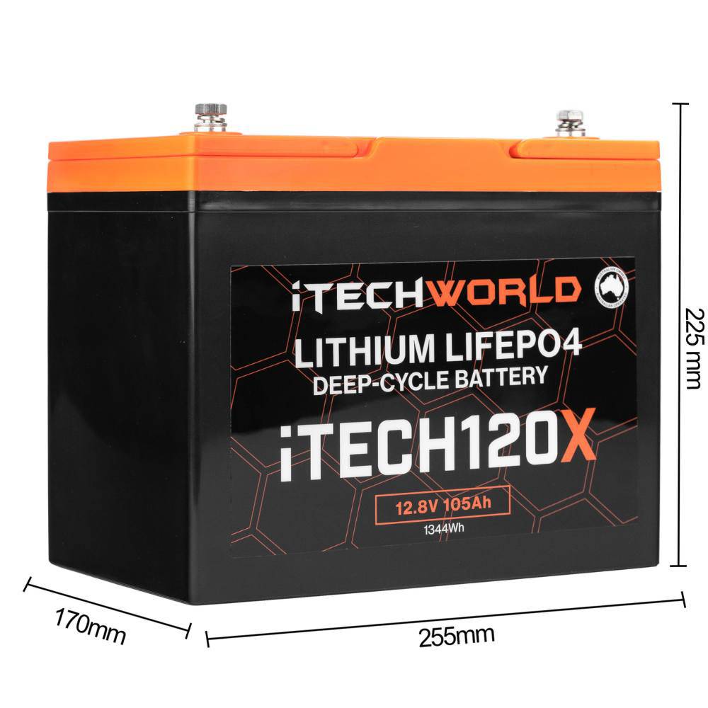 iTECH120X 12v Lithium Deep Cycle Battery LiFePO4 - iTechworld