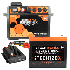 GoFurther Battery Box Bundle with iTECHDCDC25 + iTECH120X Lithium Battery - iTechworld