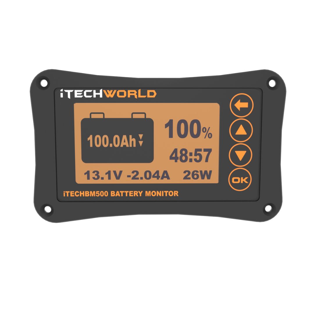 iTECHBM500 (NEW 2024 Model) - 500Amp Battery Monitor with Shunt - iTechworld