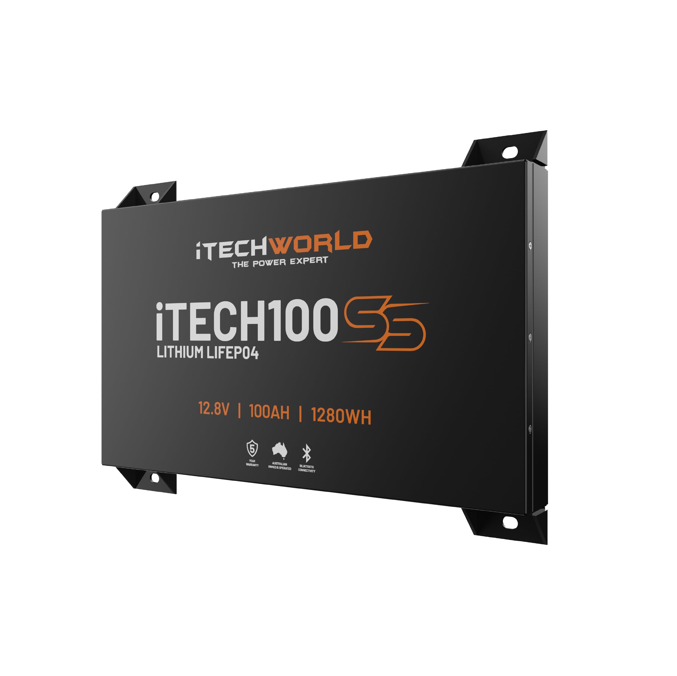 iTECH100SS (New 2025 Model) 100Ah 12v Super Slim Deep Cycle Lithium Battery with Bluetooth - iTechworld