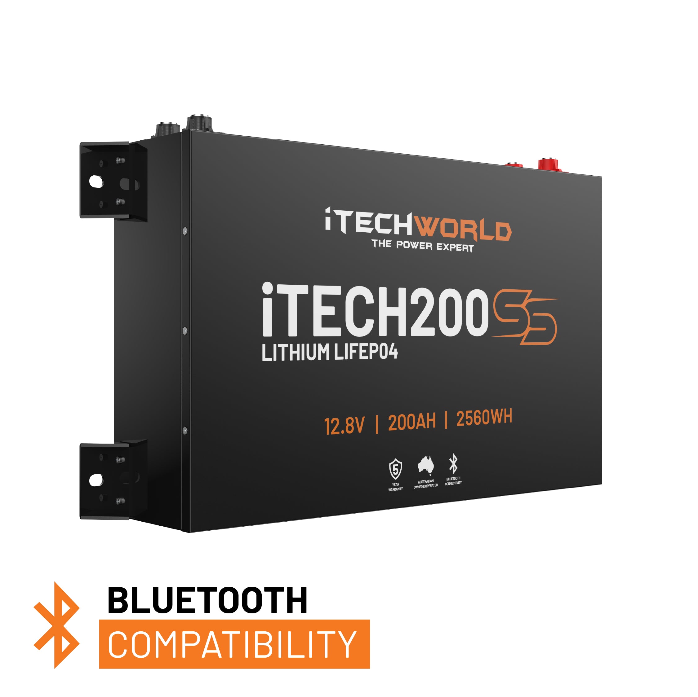 iTECH200SS (New 2025 Model) 200Ah 12v Super Slim Deep Cycle Lithium Battery with Bluetooth - iTechworld