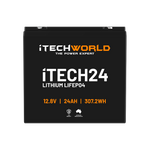 iTECH24 | Deep Cycle Lithium Battery | LiFePO4 24Ah - iTechworld