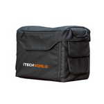 The iTechworld Power Station Cover PS2000 is a black rectangular bag with multiple pockets and the iTECHWORLD logo in white and orange on the front, designed to protect the PS2000. Brand: iTechworld.