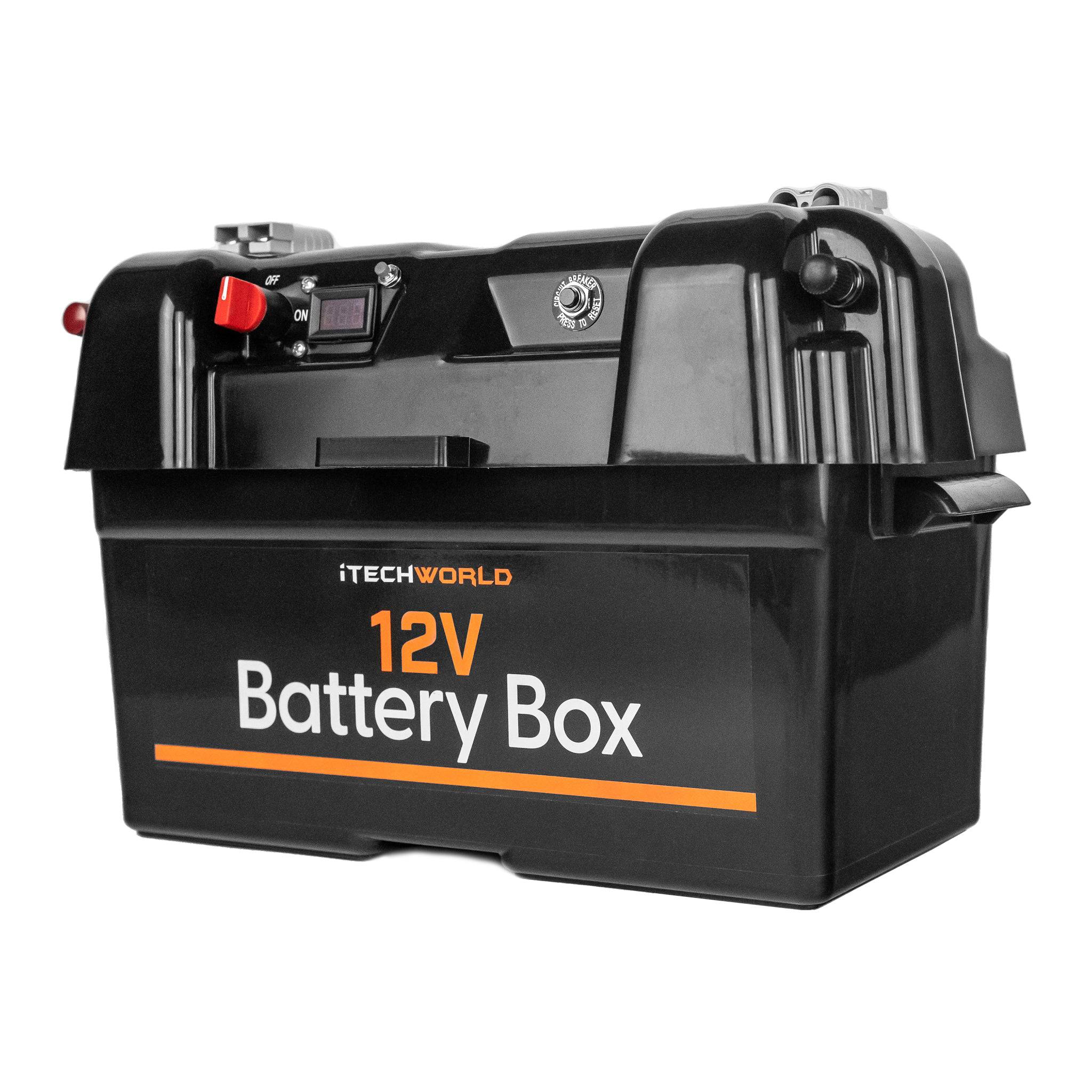 itechworld 12v battery box camping 4x4 caravan