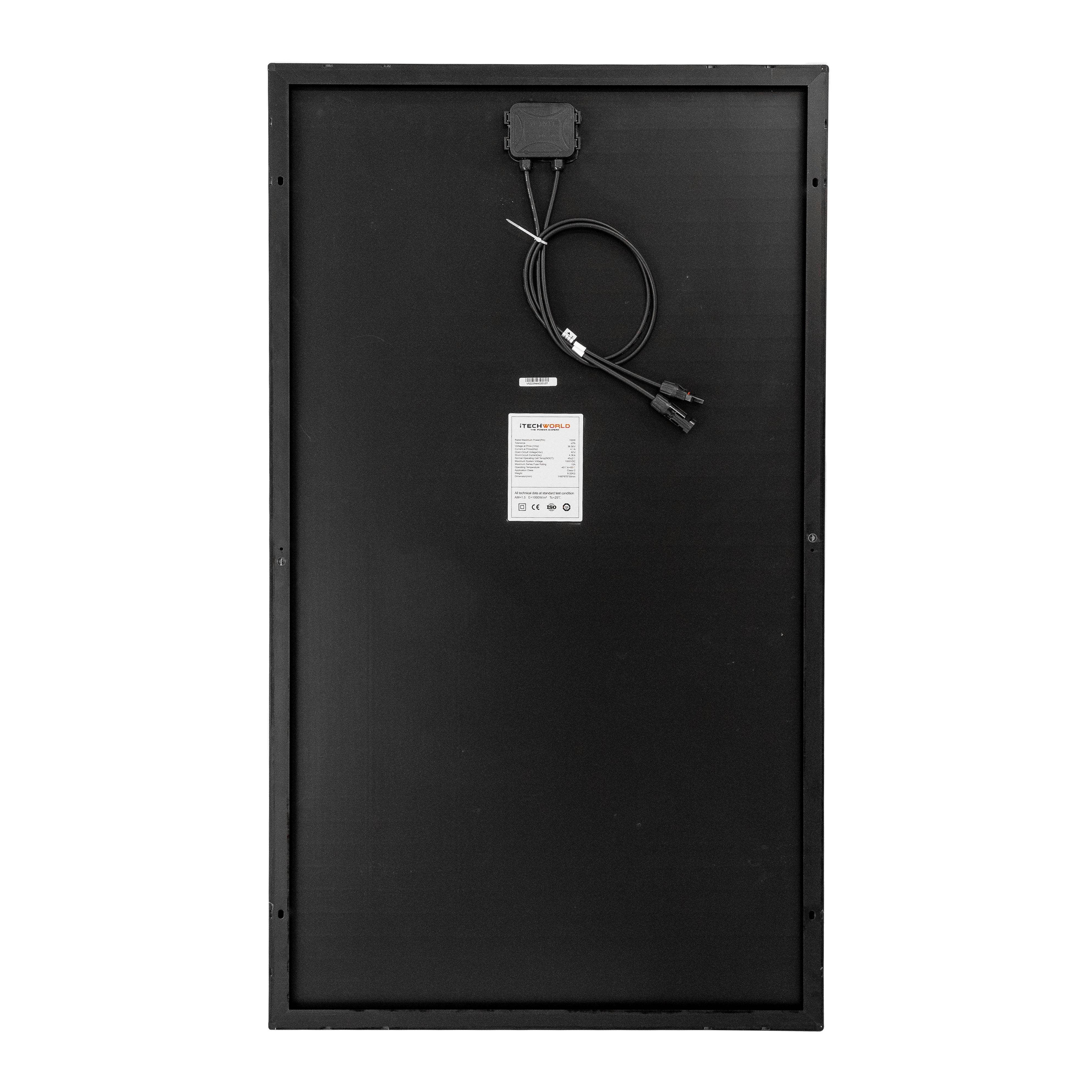 150W Hard Frame Solar Panel High Voltage 42V - iTechworld