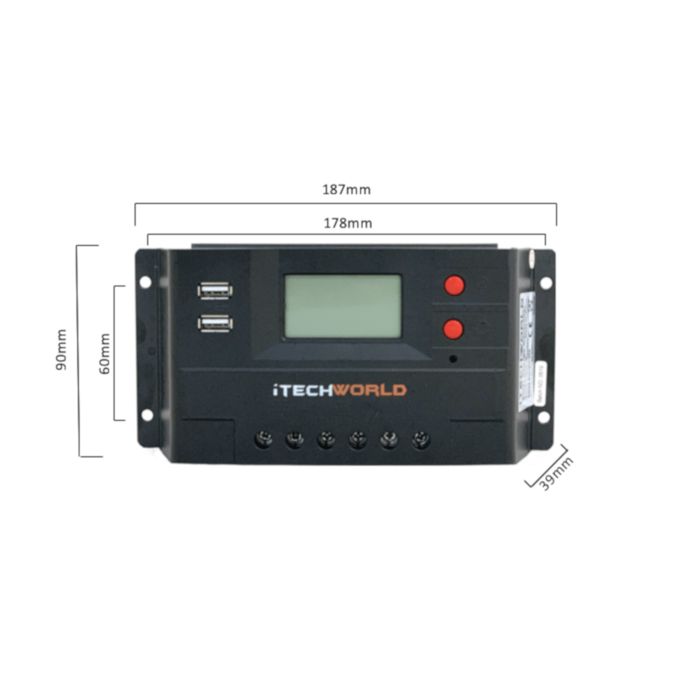 30 Amp solar panel Regulator charger with USB and LCD screen 