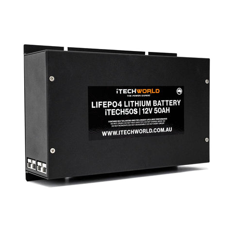 iTECH50S | Deep Cycle Lithium Slim Battery | LiFePO4 50Ah