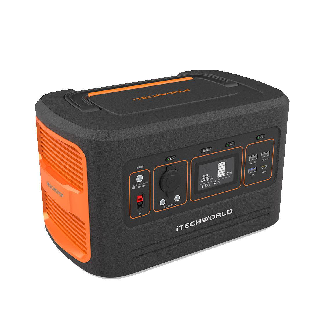 iTECH500P Lithium Portable Power Station with FREE 200W Solar Blanket & Solar Adapter - iTechworld