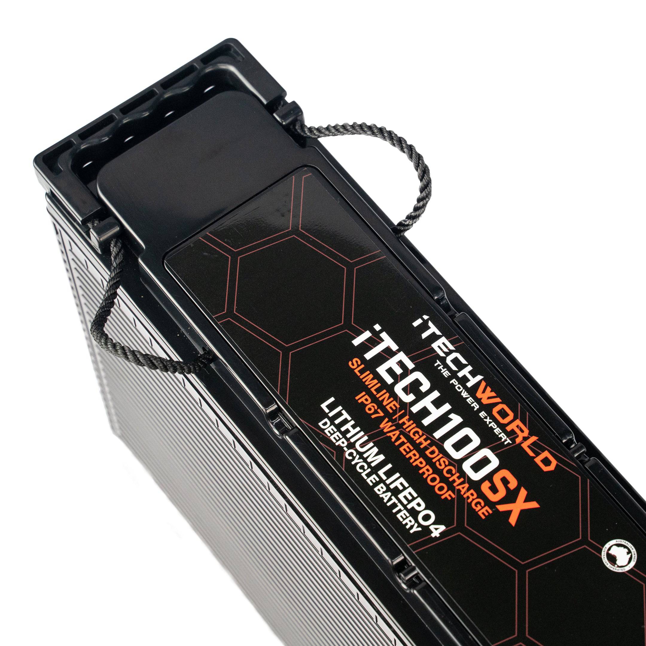 iTECH100SX Slim 12v 100Ah Lithium LiFePO4 Deep Cycle Battery - iTechworld