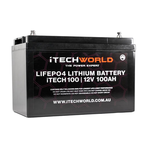 iTECH100 | Deep Cycle Lithium Battery | LiFePO4 100Ah