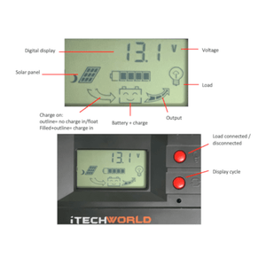 30 Amp solar panel Regulator charger with LCD, diagram